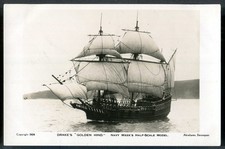 Drake's "GOLDEN HIND" ½-scale model used for "NAVY WEEKS" (sunk 1946). 1934 RP