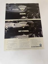 Original 6 Cylinder Engine Shaken Not Stirred 007 Magazine Advert Poster Retro