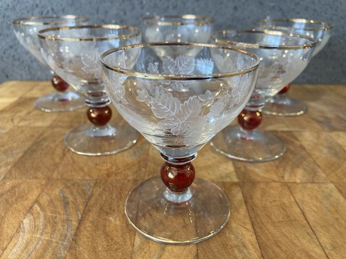 Antique cranberry glasses - antique,