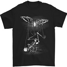 Full Moon Puppet Skeleton Halloween Skull Mens T-Shirt 100% Cotton