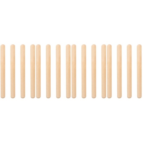 Beige wooden rhythm sticks - beige,