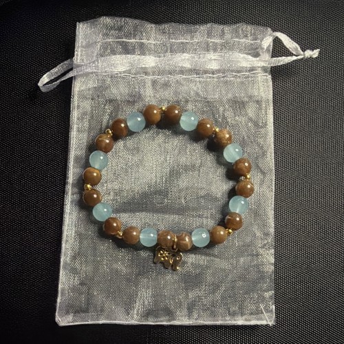 Hand made brown and - and, blue