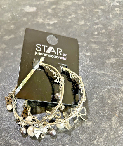 Star earrings large round - earrings,