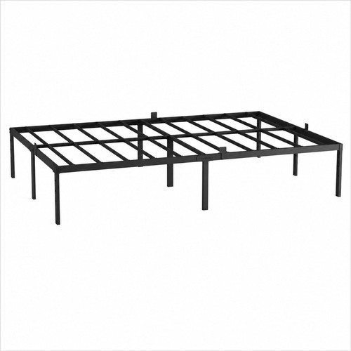 Black metal bed frame heavy - black,