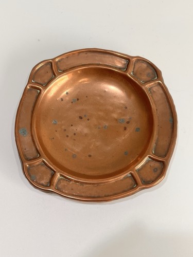 Arts crafts copper dish - crafts, /