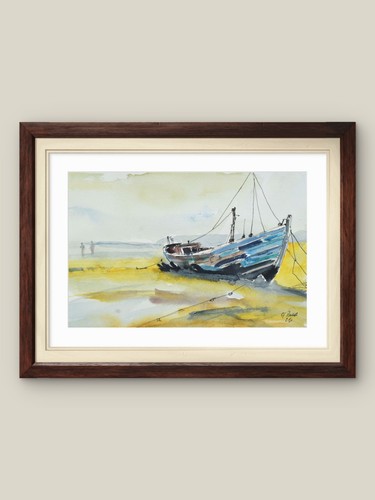 Original wooden fishing boat - original,