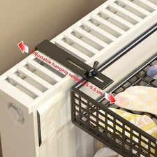 Multifunction Radiator Rack Heated Towel Holder with Shoe Storage Shelf