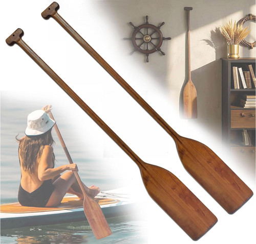 Wooden canoe paddle - wooden,