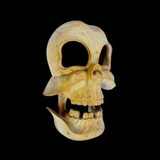 Gothic Abstract Wooden Skull