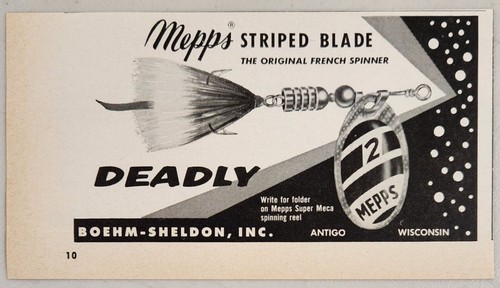 1962 print mepps striped - mepps,