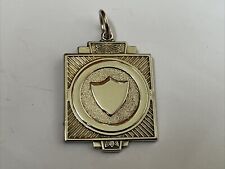 Old Vintage Watch Chain Fob In Art Deco Style Chrome plated Shield In Centre
