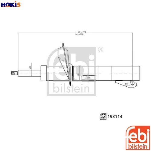 Shock absorber 193114 for - 193114,