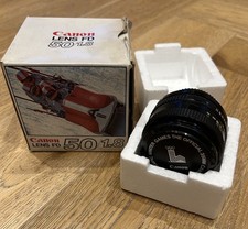 Canon Lens FD 50mm 1.8 1980 Winter Olympics boxed - vintage photography 