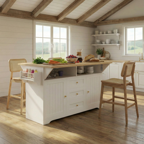 Rolling kitchen island 2 - kitchen,