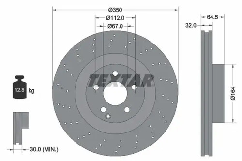 Brake disc internally - 2x,