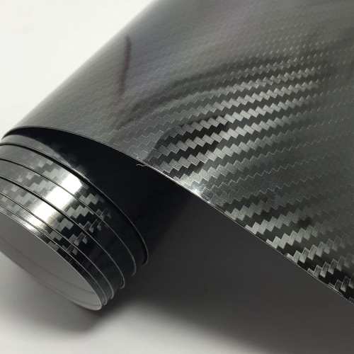 Black carbon fibre vinyl - fibre,