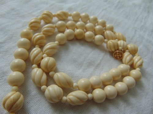 Antique vintage carved beaded - vintage,