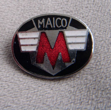 vintage MAICO "M" motocross motorcycle enamel biker motorbike hat cap pin badge