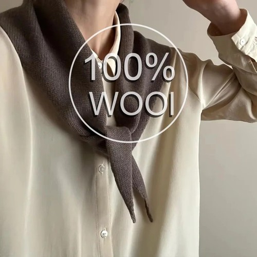 Wool knitted triangular - wool,