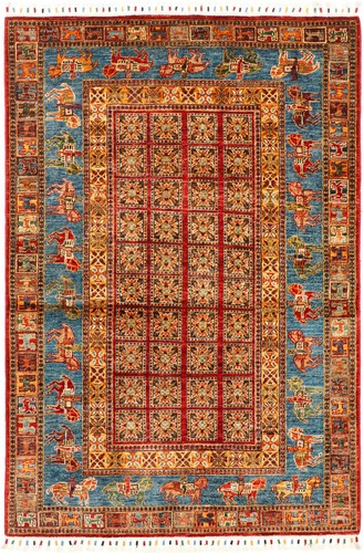 185x125cm hand knotted - hand-knotted, afghan