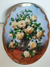 Vintage Royal Worcester Oval Plate (Bradex) : Princess of Wales Rose (Diana)