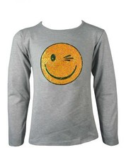 Girls Tops Emoji T-Shirt