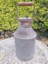 Vintage Galvanised 2 Gallon Water Carrying Milk Churn Can Garden Planter FREEP&P