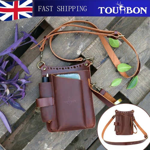 Tourbon leather garden pouch - tourbon,