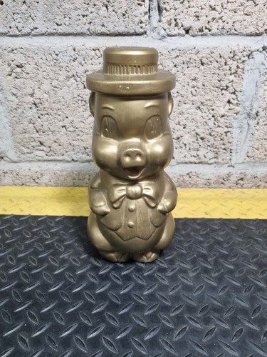 Vintage childs gold piggy bank - childs,