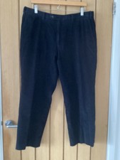 M&S Saltorial Mens straight leg corduroy trousers size 38 inch inside leg 27 inc