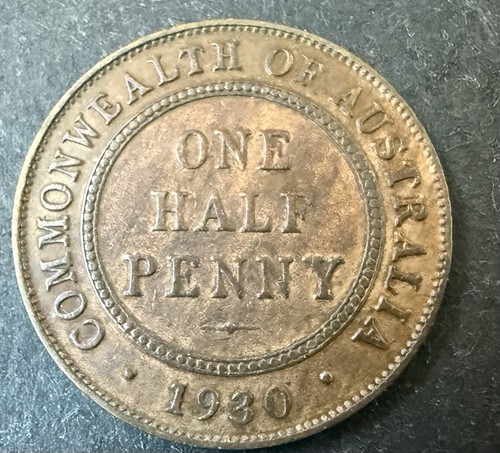 1930 half penny australian - 1930,