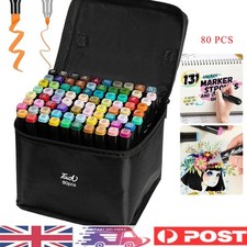 80PCS Colouring Pens Dual Tip