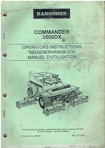 Ransomes commander 3500dx - ransomes,