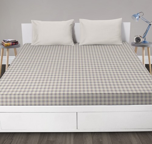 Blue check patchwork duvet - blue,