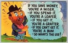 1940's HOBO BUM SAVE MONEY