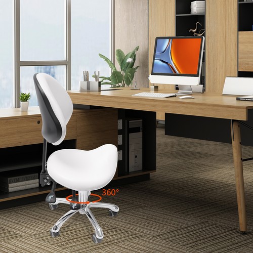 Leather saddle stool - pu,