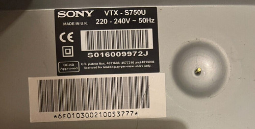 Sony vtx s750u sky digital - sony,