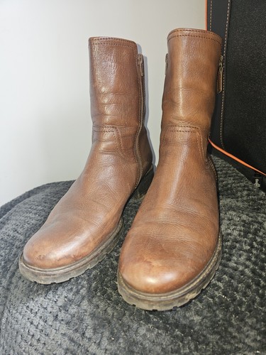 Gabor brown leather zip - gabor, ankle
