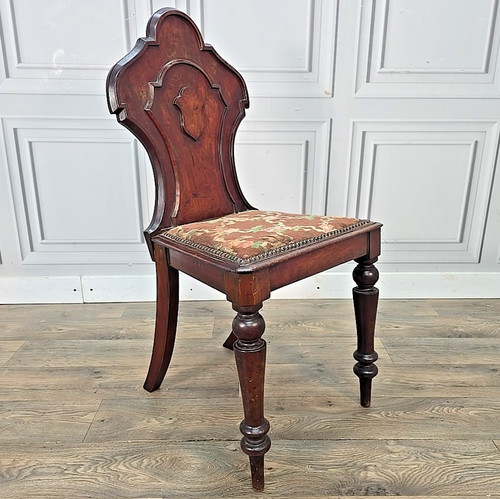 Antique victorian hall chair - chair,