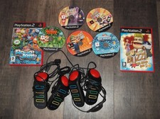 BUZZ + BUZZER FOR SONY PLAYSTATION 2 MUSIC JUNIOR ROBO JAM THE BIG MEGA POP QUIZ