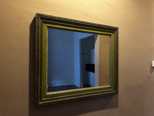 Antique green wood framed - antique,