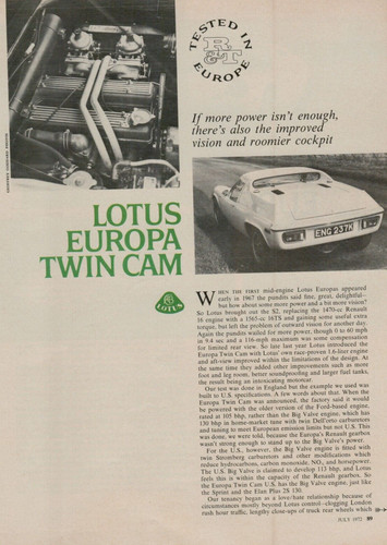 1972 lotus europa - europa, twin