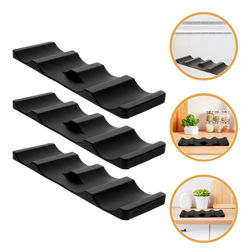 3pcs black silicone - silicone, bottle