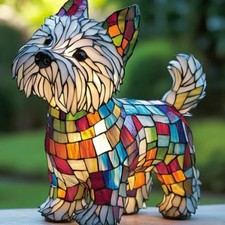 Resin Dog LED Night Light Lamp