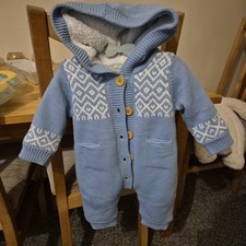 Baby Boy Pramsuit Snowsuit 3-6