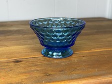 Dimpled Turquoise Blue Glass