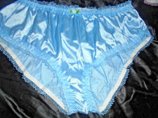 Womens  LUX silky  SATIN  Panties  30 to 50 " w cd/tv sissy  FRILLY