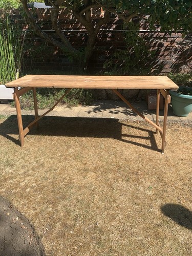 Vintage folding wooden trestle - folding,