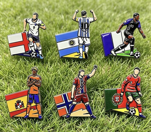 Football enamel pin - enamel, badge
