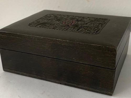 Vtg hand carved wooden - hand, black